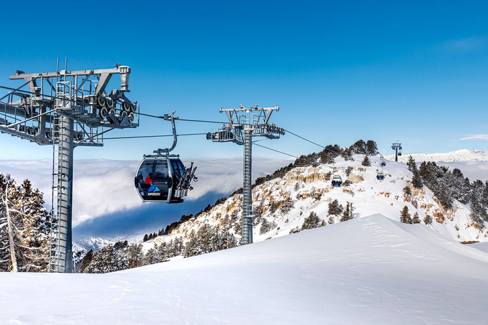 Natural beauty of Chimgan region with rivers and rocks.