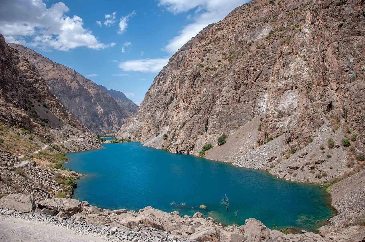 Wildflowers and alpine meadows around the Seven Lakes of Tajikistan.