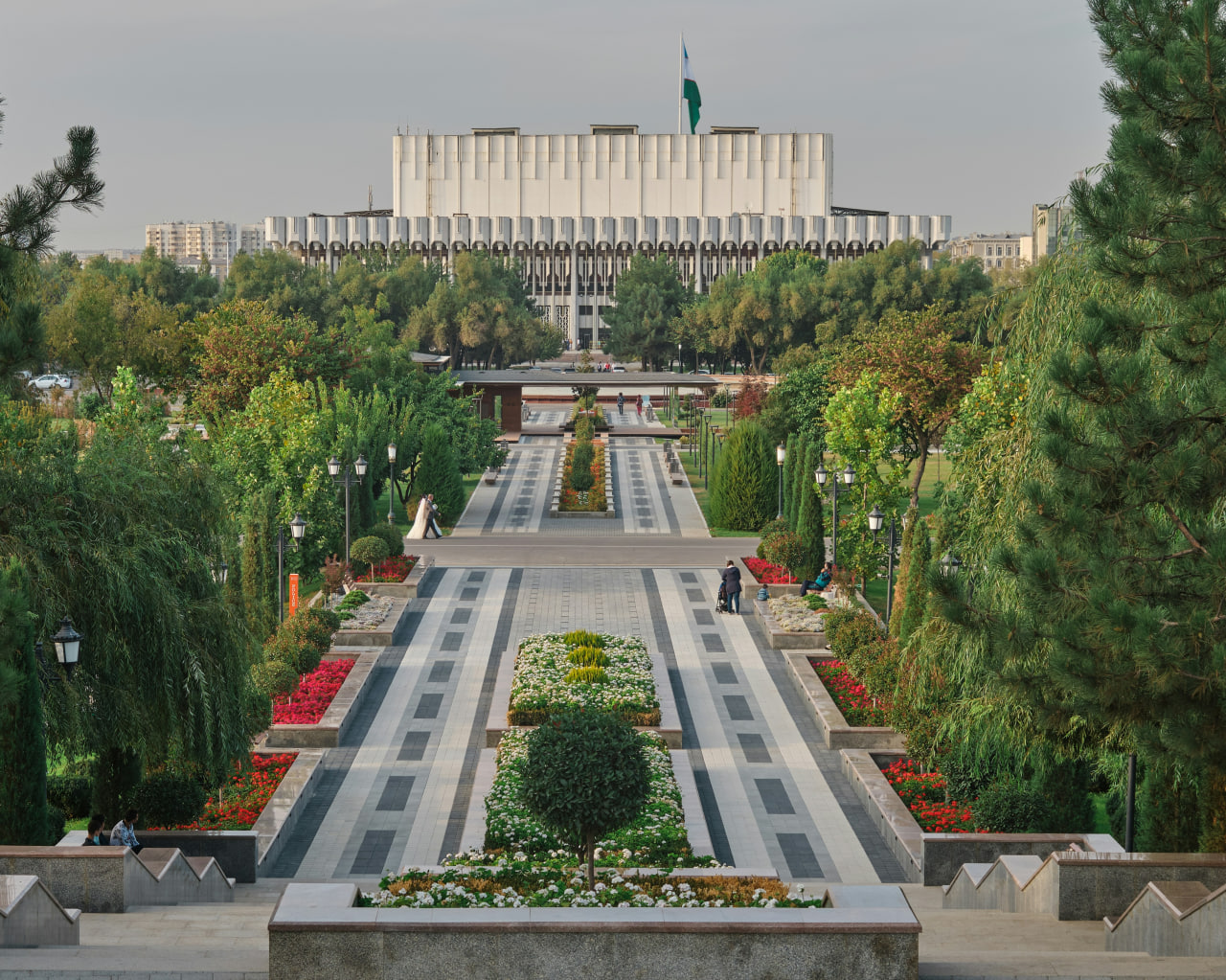 Uzbekistan Hotel near Amir Timur Square — iconic Tashkent landmark.