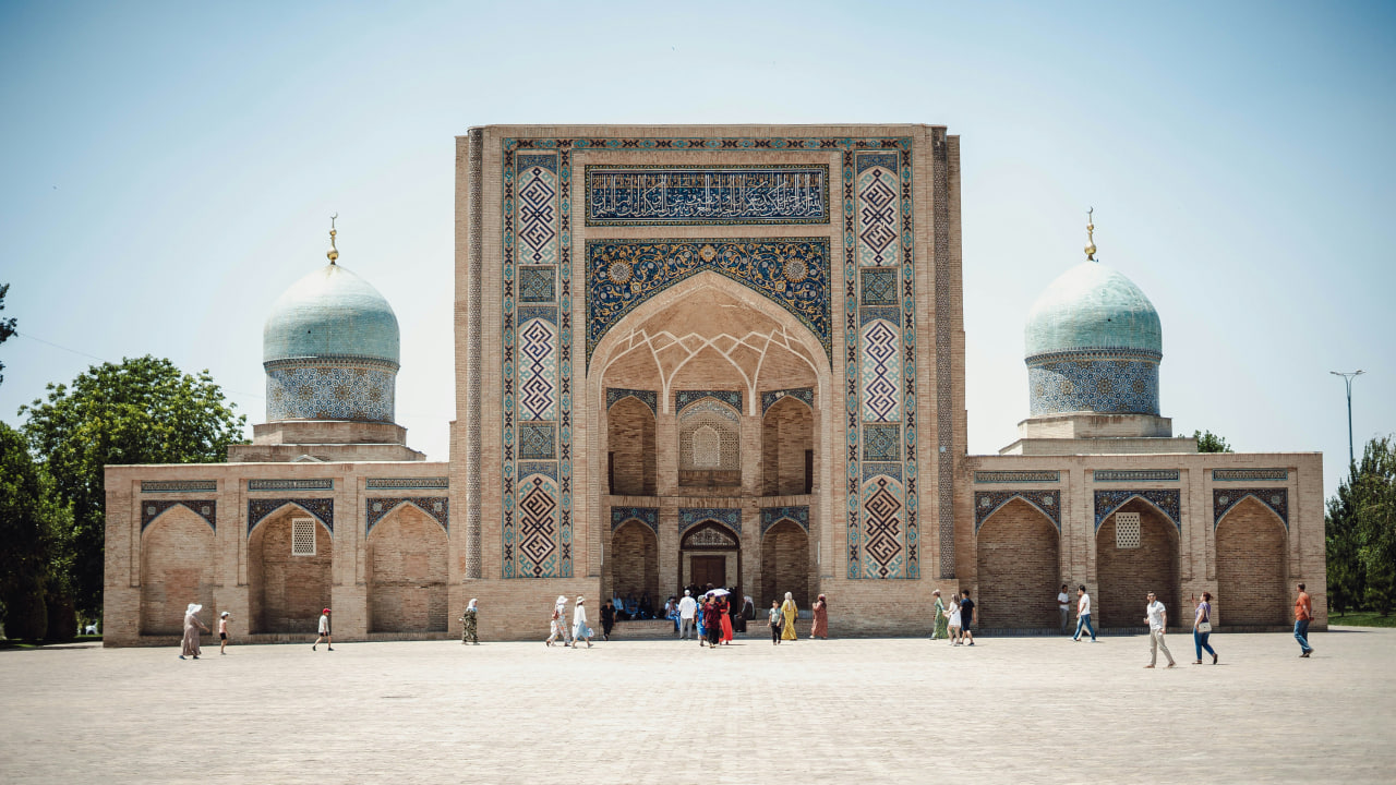 Guided visit to Khast Imam Mosque during Tashkent City tour