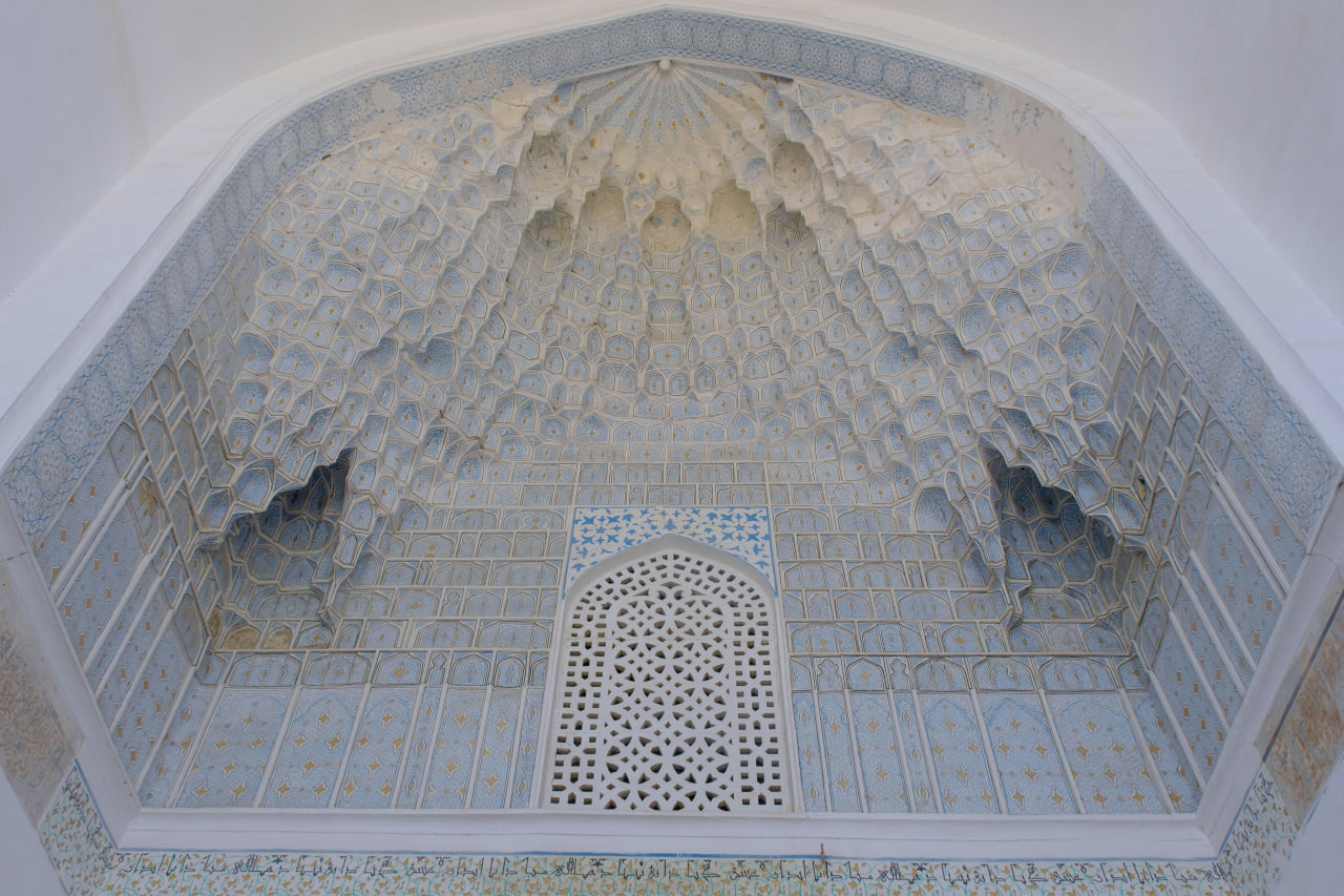 Visit beautiful white mosque during Samarkand private experience