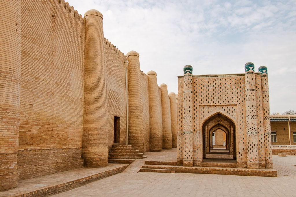 Blue domes and silhouettes in Khiva